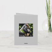 Carte De Remerciements Superbe Gorille Argent - Jungle King (Dos)