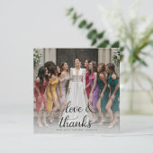 Carte De Remerciements Superposition de photo Script Love & Thanks Enterr (Debout devant)