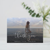 Carte De Remerciements Superposition de script tendance Multi Photo Remis (Debout devant)