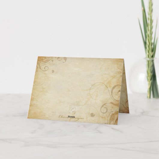 Carte de remerciements sur le parchemin avec des (Dos)