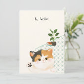 Carte De Remerciements [Sur mesure] La journée d'un chat - Bonjour ! (Debout devant)