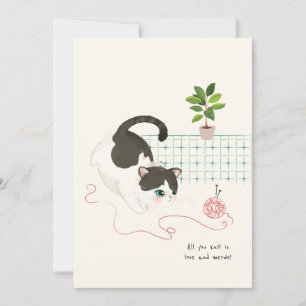 Carte De Remerciements [Sur mesure] La journée d'un chat - Tout ce que vo