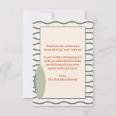 Carte De Remerciements Surboard Ocean 1st Birthday Party (Dos)