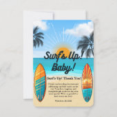 Carte De Remerciements Surf bébé - Baby shower (Devant)