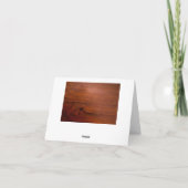 Carte De Remerciements Surface en bois d'acajou (Dos)