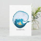 Carte De Remerciements surfer la vague de la vie (Debout devant)