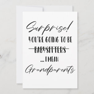 Carte De Remerciements Surprise Vous allez devenir grand-parents 