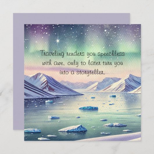 Carte De Remerciements Svalbard, Norway & Quote (Devant / Derrière)