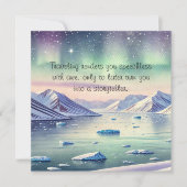 Carte De Remerciements Svalbard, Norway & Quote (Devant)