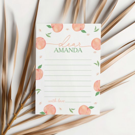 Carte De Remerciements Sweet As Peach Birthday Time Capsule Card