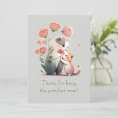 Carte De Remerciements Sweet Cat Maman et Kitten (Debout devant)