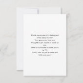 Carte De Remerciements Sweet Cherry Baby Shower Minimalist Script (Dos)