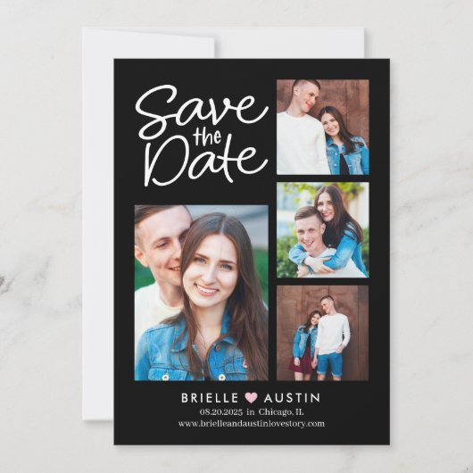 Carte De Remerciements Sweet Couple EDITABLE COLOR Save The Date Card (Devant)