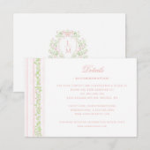 Carte De Remerciements Sweet Crest avec cou rose pâle Détails (Devant / Derrière)