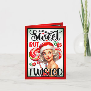 Carte De Remerciements Sweet de Noël rétro sur Pinup tordu