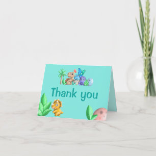 Carte De Remerciements Sweet Little Dino sur son Baby shower Way