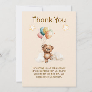 Carte De Remerciements Sweet Little One sur le chemin Baby shower neutre