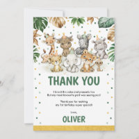 Sweet Safari Animaux Jungle Vert Anniversaire Garç