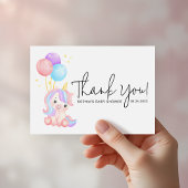 Carte De Remerciements Sweet Unicorn Balloons Pastel Baby Shower