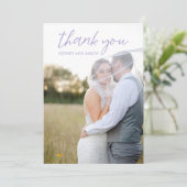 Carte De Remerciements Sydney Lavender Mariage moderne (Debout devant)