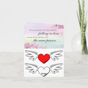Carte De Remerciements Symbole Abstrait Rouge
