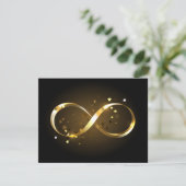 Carte De Remerciements Symbole d'infini doré (Debout devant)