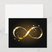 Carte De Remerciements Symbole d'infini doré (Devant / Derrière)