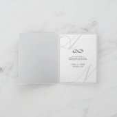Carte De Remerciements Symbole d'infinité gris 4 mariage multi photo élég (Intérieur)