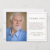 Carte De Remerciements Sympathie aux funérailles commémoratives en or sim (Devant)