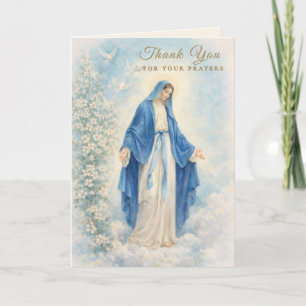 Carte De Remerciements Sympathie catholique gratitude Notre-Dame de Grâce