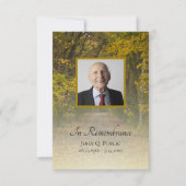 Carte De Remerciements Sympathie commémorative des funérailles de Lane de (Devant)