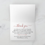 Carte De Remerciements Sympathie, compassion...Vos Cadeaux Comptaient ! M (Intérieur)