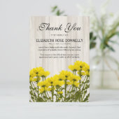 Carte De Remerciements Sympathie de la Gratitude rustique (Debout devant)