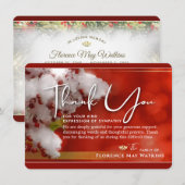 Carte de remerciements Sympathie de Noël des baies (Devant / Derrière)