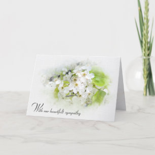 Carte De Remerciements Sympathie des fleurs d'Apple
