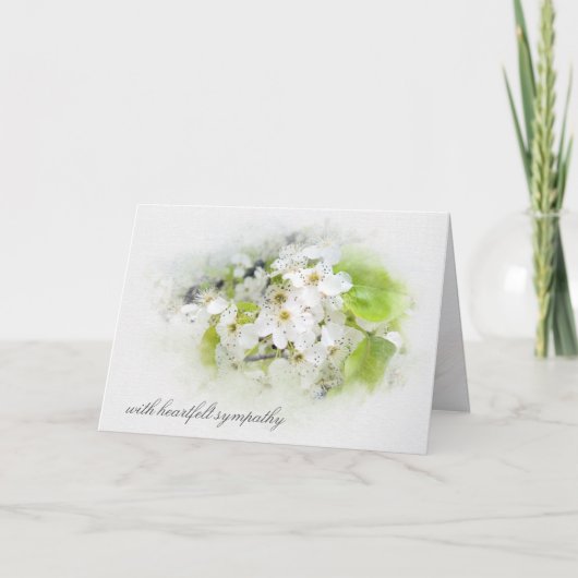 Carte De Remerciements Sympathie des fleurs d'Apple (Devant)