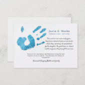 Carte de remerciements Sympathie d'impression Palm (Devant / Derrière)