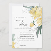 CARTE DE REMERCIEMENTS SYMPATHIE FLORALE CLAIRE ET JAUNE (Devant)