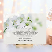 Carte De Remerciements Sympathie florale élégante Orchidées blanches MERC