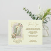 Carte De Remerciements Sympathie funéraire catholique Jésus (Debout devant)