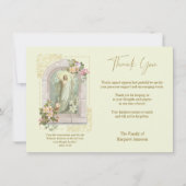 Carte De Remerciements Sympathie funéraire catholique Jésus (Devant)