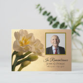 Carte De Remerciements Sympathie funéraire double blanche (Debout devant)