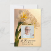 Carte De Remerciements Sympathie funéraire double blanche (Devant)