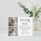 Carte De Remerciements Sympathie funéraire moderne 2 x photo (Debout devant)