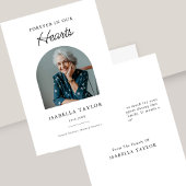 Carte De Remerciements Sympathie funéraire pour toujours dans nos coeurs 