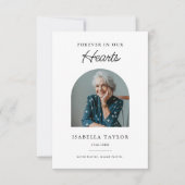 Carte De Remerciements Sympathie funéraire pour toujours dans nos coeurs  (Devant)