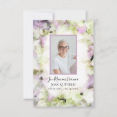 Carte De Remerciements Sympathie funéraire presque rose Hydrangea Aquarel (Devant)