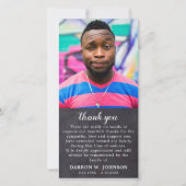 Carte De Remerciements Sympathie funéraire Rustique simple (Devant)