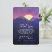 Carte De Remerciements Sympathie Mémoire Sunset Mountain (Debout devant)