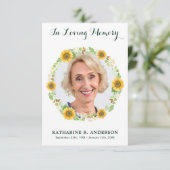 Carte De Remerciements Sympathie pour les funérailles commémoratives de t (Debout devant)